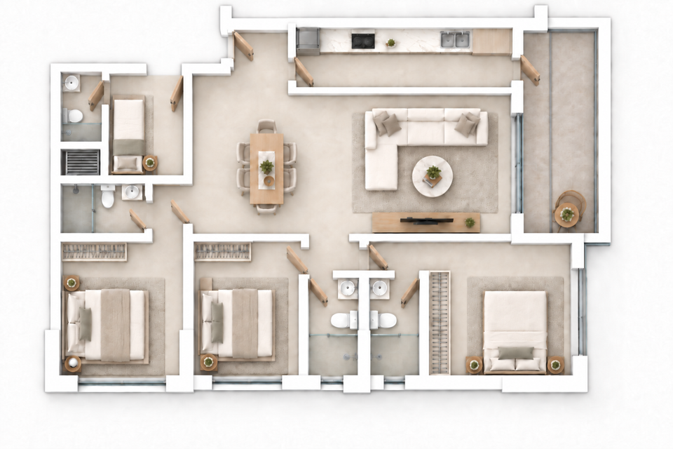 Edinburgh Manor B3 · 3BR+DSQ
